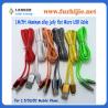China 1M/3ft Aluminum alloy jelly flat USB Cable for iphone 5/5S/5C Sync Data Chargin with 32pin wholesale