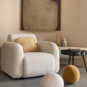 China Tufted Design Teddy Boucle Chair Set 102*90cm Fleece Sofa Set supplier
