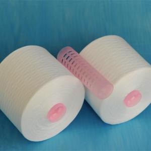 21s Recycled Polyester Spun Yarn , ISO9001 Sustainable Textured Polyester Thread