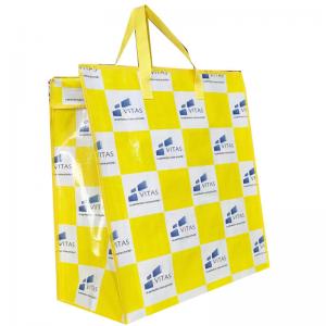 China Washable Pp Woven Grocery Tote Bag Washable Large Reusable Shopping Bags supplier