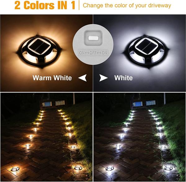 Luz de cubierta exterior con fuente de energía solar y fuente de luz LED