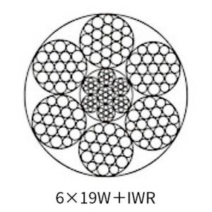 ステンレス鋼 張力 6*19W Iwr/6X19W Iwrc 切断サービスと張力強さのために14mmグリース潤滑液ワイヤロープ
