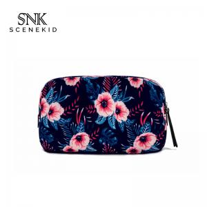 China Fashion Custom Vintage Floral Printed Small Private Label Makeup Bag for Travel supplier