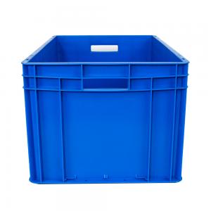 Customized Logo Plastic Crate for Food Storage Box Logistics Foldable Solid HDPE Crate