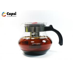 China Nonslip Base Heat Resistant Glass Teapot With 304 Stainless Steel Infuser wholesale