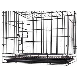 China Manufacturer Wholesale removable Black Metal Pet Dog Crate Durable Outdoor Large Folding Dog Cage for sale supplier