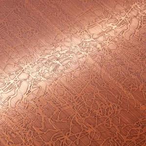 China Acid Etched SUS304 Antique Copper Color Stainless Steel Sheet supplier