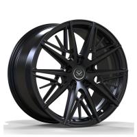 China Multi Spokes Aluminum Alloy Wheels Matte Black Custom Concave Forged Rims 22x10.5 on sale