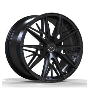 Multi Spokes Aluminum Alloy Wheels Matte Black Custom Concave Forged Rims 22x10.5"