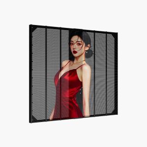 China P3.9-P7.8 Aluminum material  with suspension tape installation LED Video Wall LED Mesh Transparent Grille Led Display Screen for Advertising supplier