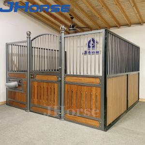 China Hot Dip Galvanized Metal Building Horse Barn With Swivel Feeder 4mx2.2m supplier