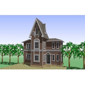 China Coffee Elegant WPC House Construction Brushed with Wood Plastic Composite Material wholesale