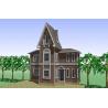 China Coffee Elegant WPC House Construction Brushed with Wood Plastic Composite Material wholesale