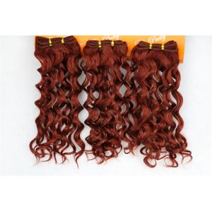 China Yaki Red Natural Human Hair Extensions Clip In Jerry Curly 16 Inches supplier