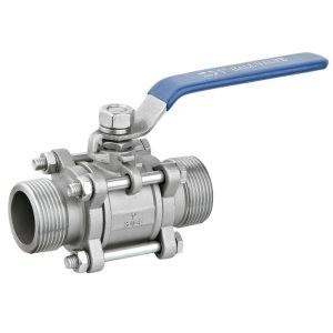 China Female Reduced Bore Ball valve 3 piece Screw-On Lever operated supplier