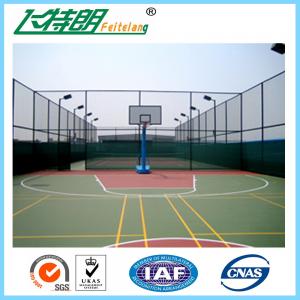 China Dustproof Acrylic Paint Outdoor Play Surface Sports Flooring Blue ISO Fadeless supplier