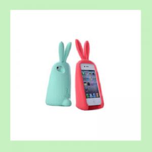 China fashion rabbit silicone iphone case  ,silicone covers for iphone4/4s/5/5s supplier