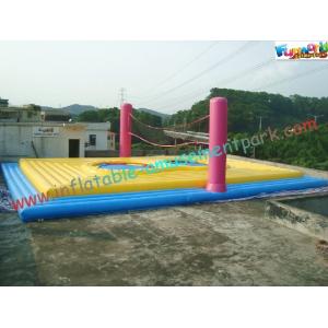 Customized Inflatable Sports Games Funny Bossaball / Volleyball Court