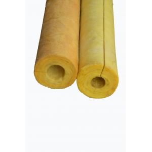 Rigid Glass Wool Pipe Insulation 64 Kg/m3 , High Temperature Pipe Insulation