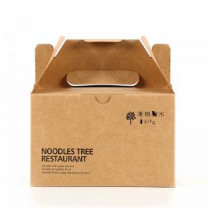 Hot Foil Stamping Kraft Paper Packaging Box For Food Takeaway