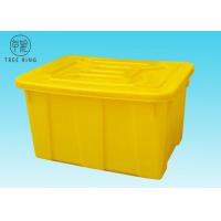 China Commercial Colored Plastic Storage Totes With Lids / Cover Stacking And Nesting on sale