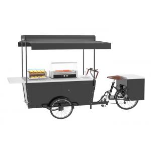 China Custom Electric Burger Food Cart With Fryer / Refrigerator And Iron Plate supplier
