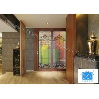 China 08*36 Sliding Glass Doors Theft Proof Brass / Nickel / Patina Available on sale