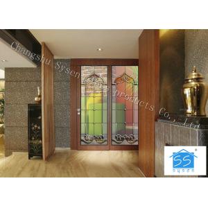 China 08*36 Sliding Glass Doors Theft Proof Brass / Nickel / Patina Available supplier