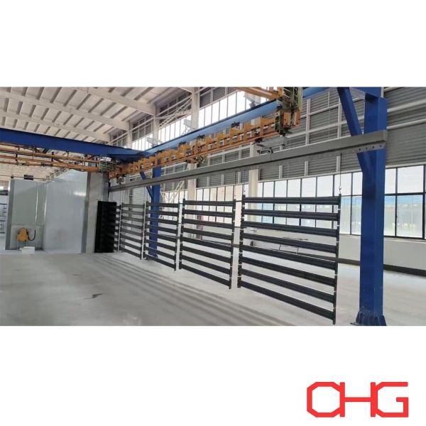 Customized Metal Shelves Production Line with Electrostatic Powder Coating and PP Spray Booth