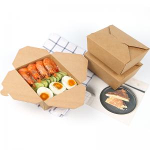 China Disposable Custom Food Boxes Tornable Edge Design Built In Lamination Leak Proof supplier