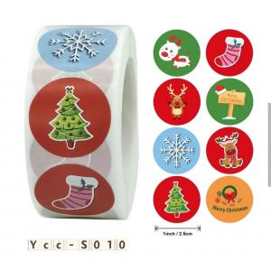 China ODM Merry Christmas Printing Label Stickers Matte Lamination supplier
