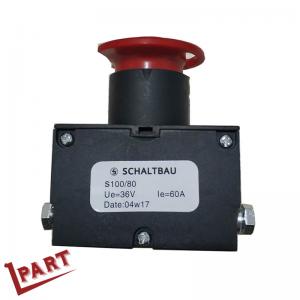 China Forklift Pallet Truck Mushroom Type stop Emergency Push Button Switch S100 36V 60A supplier
