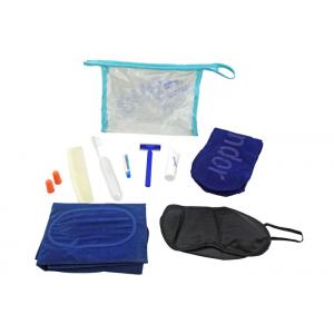 China Complete Airplane Travel Amenity Kits PVC Pouch With Seven Practical Contents supplier