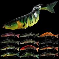 China 12 Colors 12CM/20g 3D Eyes Plastic Bait Submerged Minnow Eight Multi Jointed Fishing Lure on sale