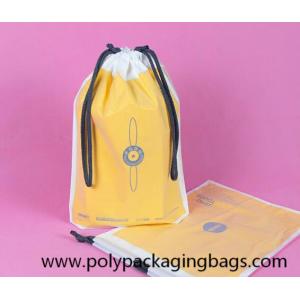 China Towel Packing Frosted CPE PE Plastic Drawstring Bags For Travel supplier