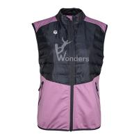 China Ladies Slim Sleeveless Padding Vest With Glued Woven on sale