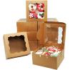 China Square Custom Bakery Boxes Personalized Cake Boxes Durable Cardboard With Window wholesale