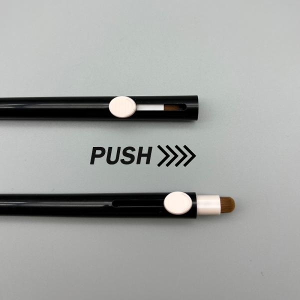 Empty Twist Up Lip Liner Container OEM Logo Eyeliner Pencil Packaging lip liner container with Push-pull lip brush
