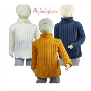 Boys Winter Thick Pullover Top High Turtleneck Children turtle neck Sweater for Kids