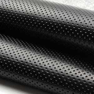 China Black Semi Perforated Faux Leather PVC Material For Car Interior supplier