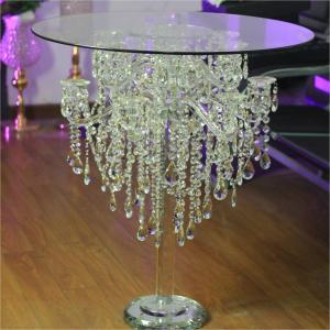 China Event Decoration Crystal Cake Table Beautiful Wedding Cake Table Decor supplier