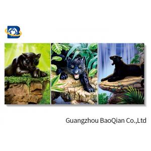 3d Wall Decor Picture With Tiger / Wolf , 3d Customized Flipped Photo