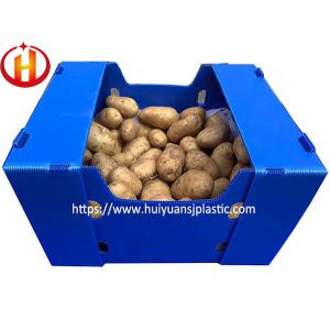 Stackable Foldable Corrugated Plastic Box For Packaging Fruits Vegetables