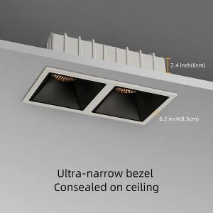 China Dimmable Canless Double Recessed Spotlight , Warm White Linear LED Cob supplier