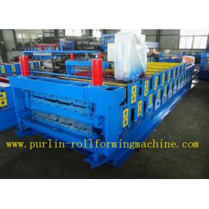 China Roof Panel Glazed Tile Roll Forming Machine With 18 Forming Stations 0.3mm - 0.7mm supplier
