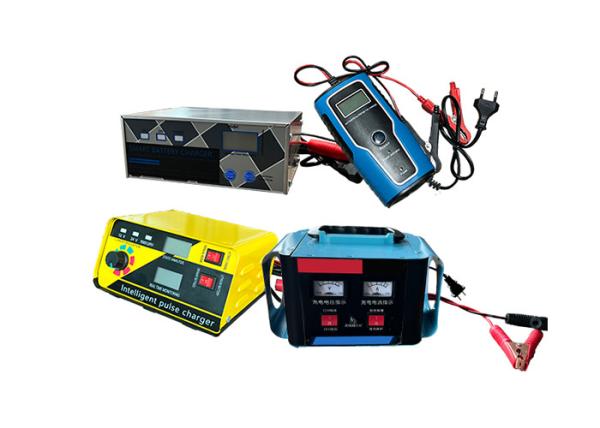 12V/24V鉛酸/リチウム携帯モーターバッテリー充電器 自動制御 電源アダプター LED/Lcdディスプレイ