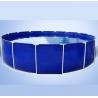 China 50000 Liters Folding Tarpaulin Fish Pond , Blue Color Aquarium Fish Tank With Steel Frame wholesale