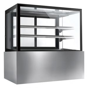 China Single Temperature Refrigerated Cake Display Cabinets Excellent Humidity Control,1200mm Length with Two Shelves supplier
