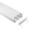 China Tamaño grande ahuecado arquitectónico de la forma plana del perfil del LED dentro del canal de luz de aluminio de tira wholesale