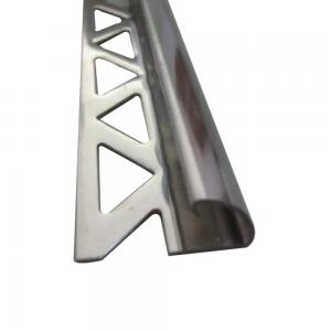 China 20mm 12mm Ceramic 304 Stainless Steel Tile Trim Finished Decorative Wall Corner supplier